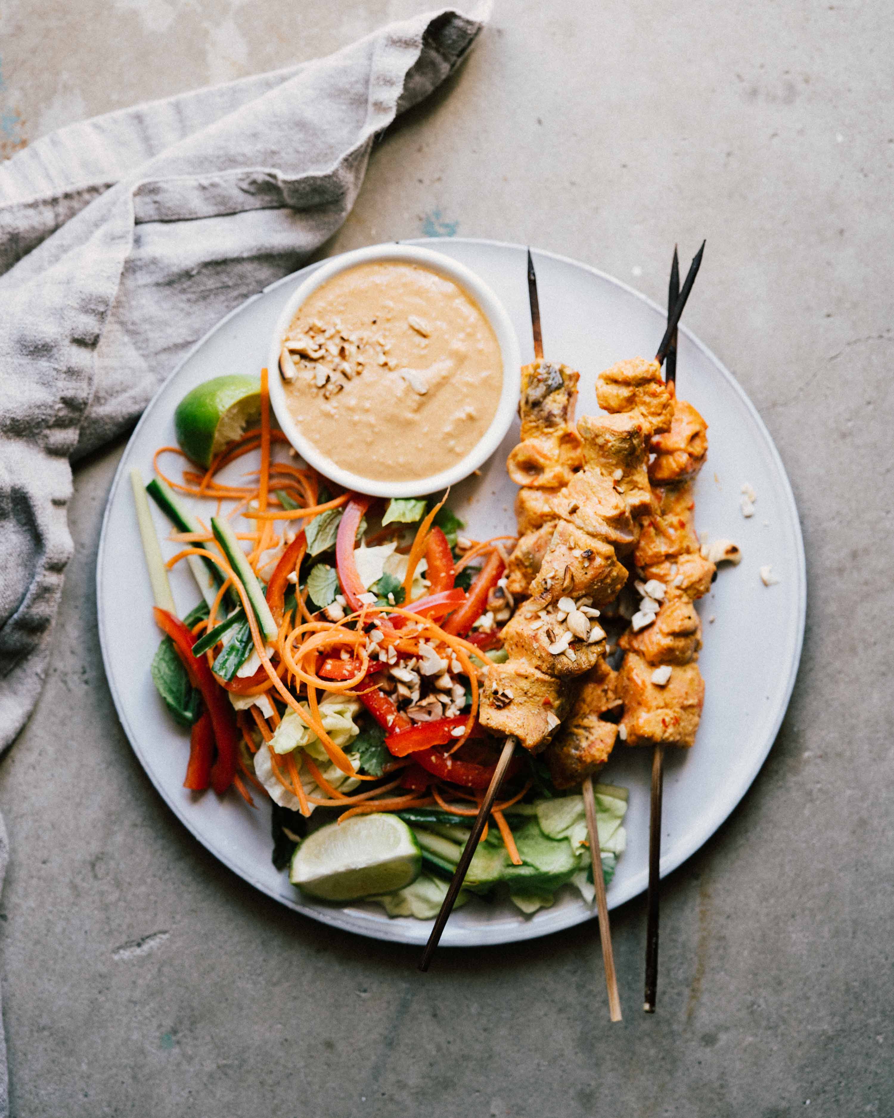 Salmon Satay w/ Sunbutter Sauce