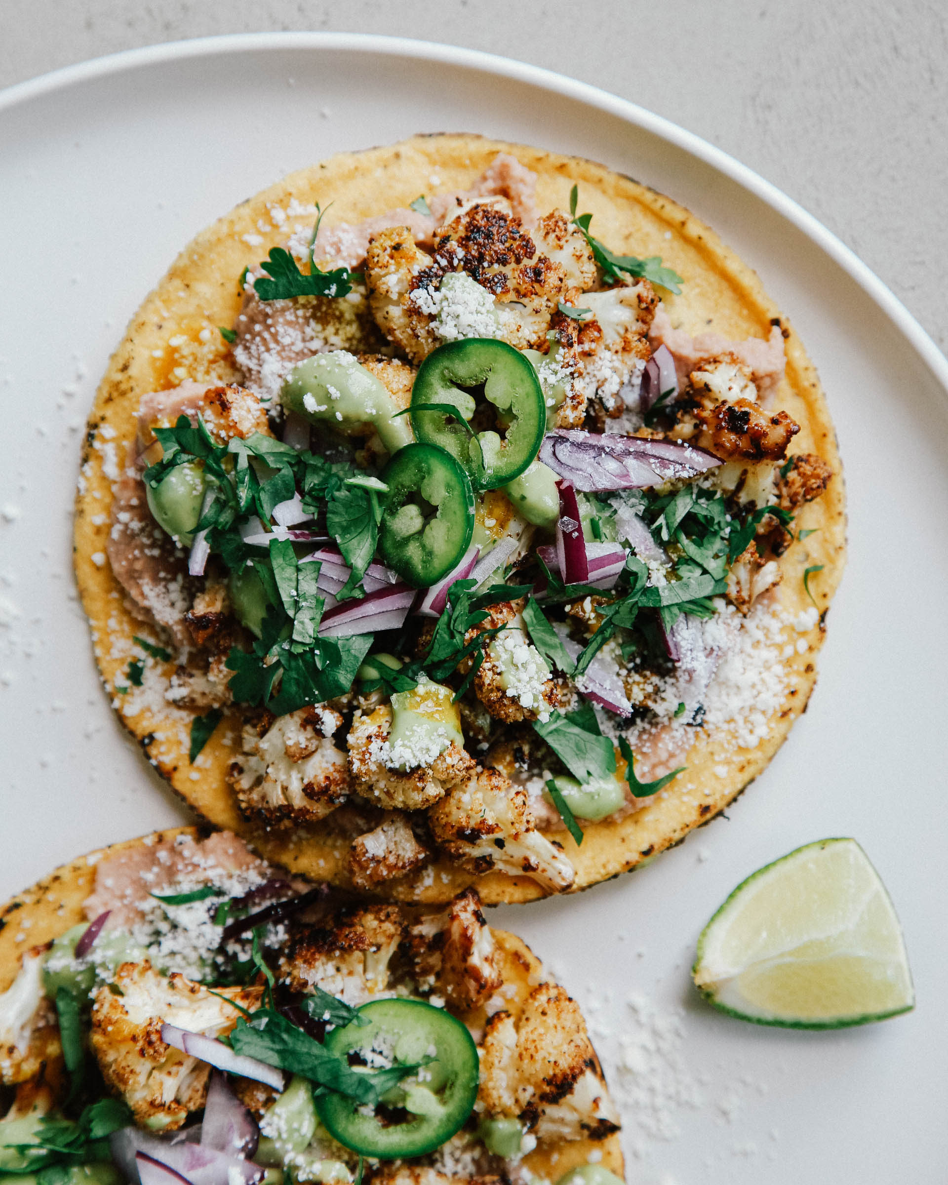 Chipotle Cauliflower Tostadas