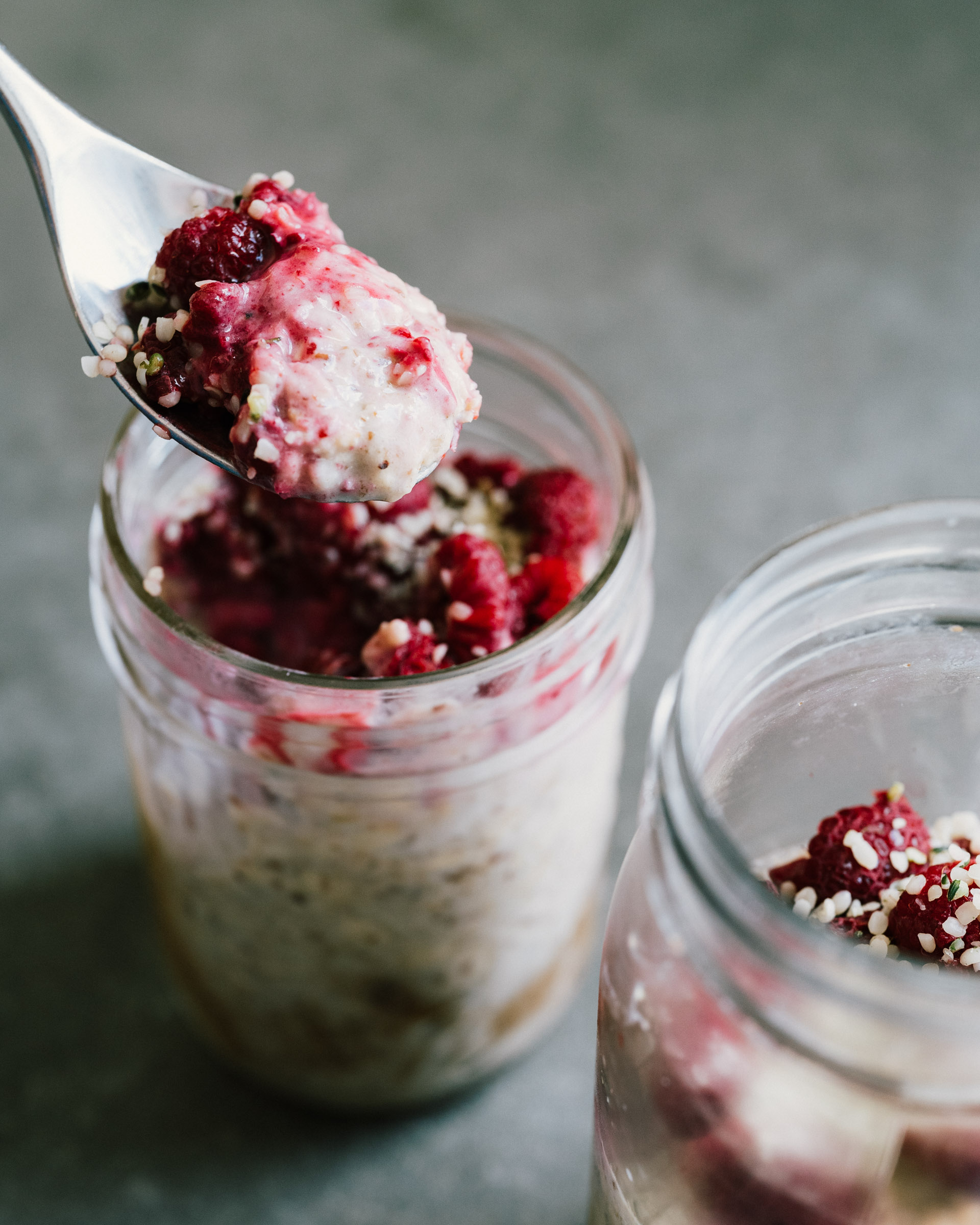 Raspberry Hazelnut Overnight Oats