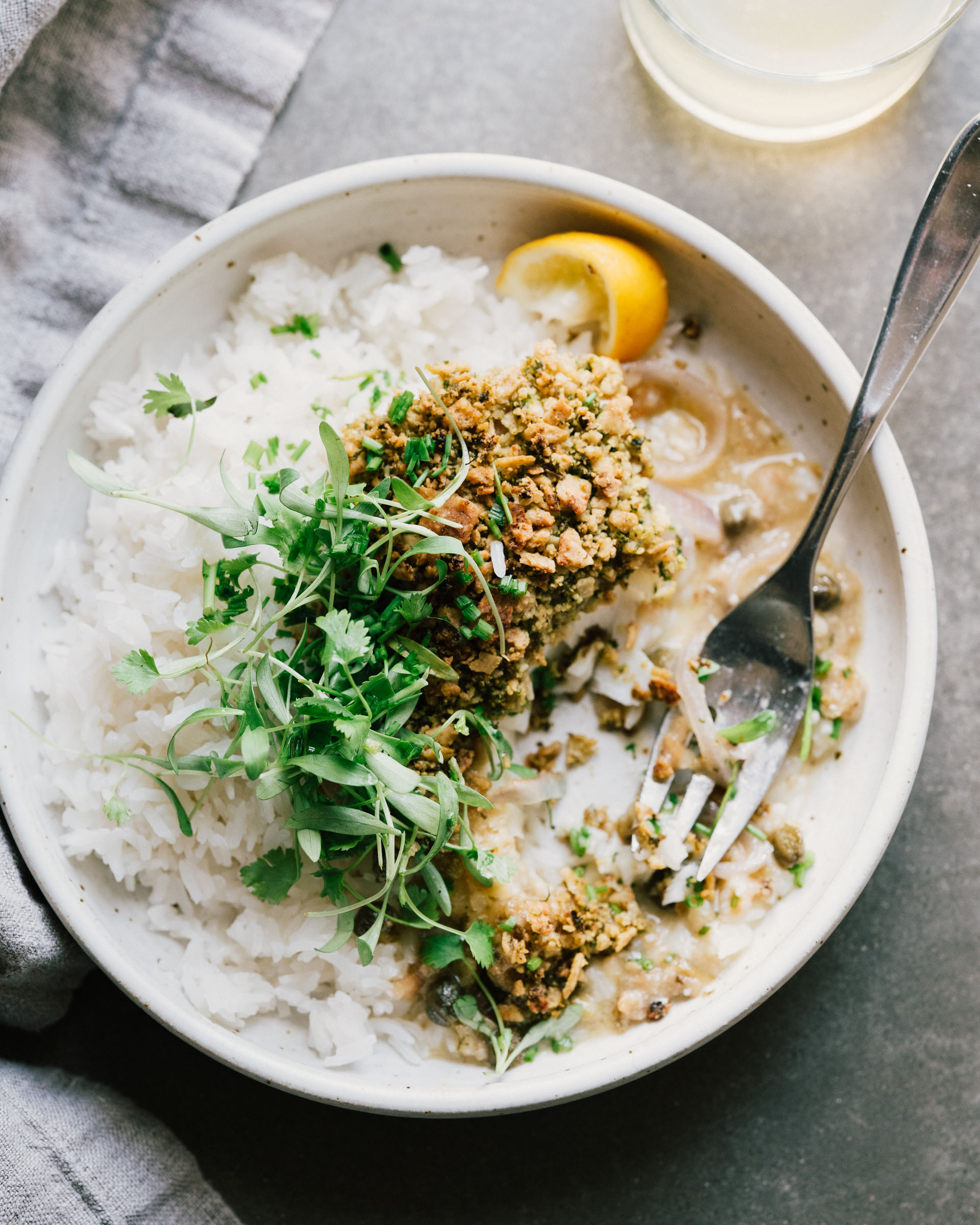 White Wine & Lemon Roasted Halibut