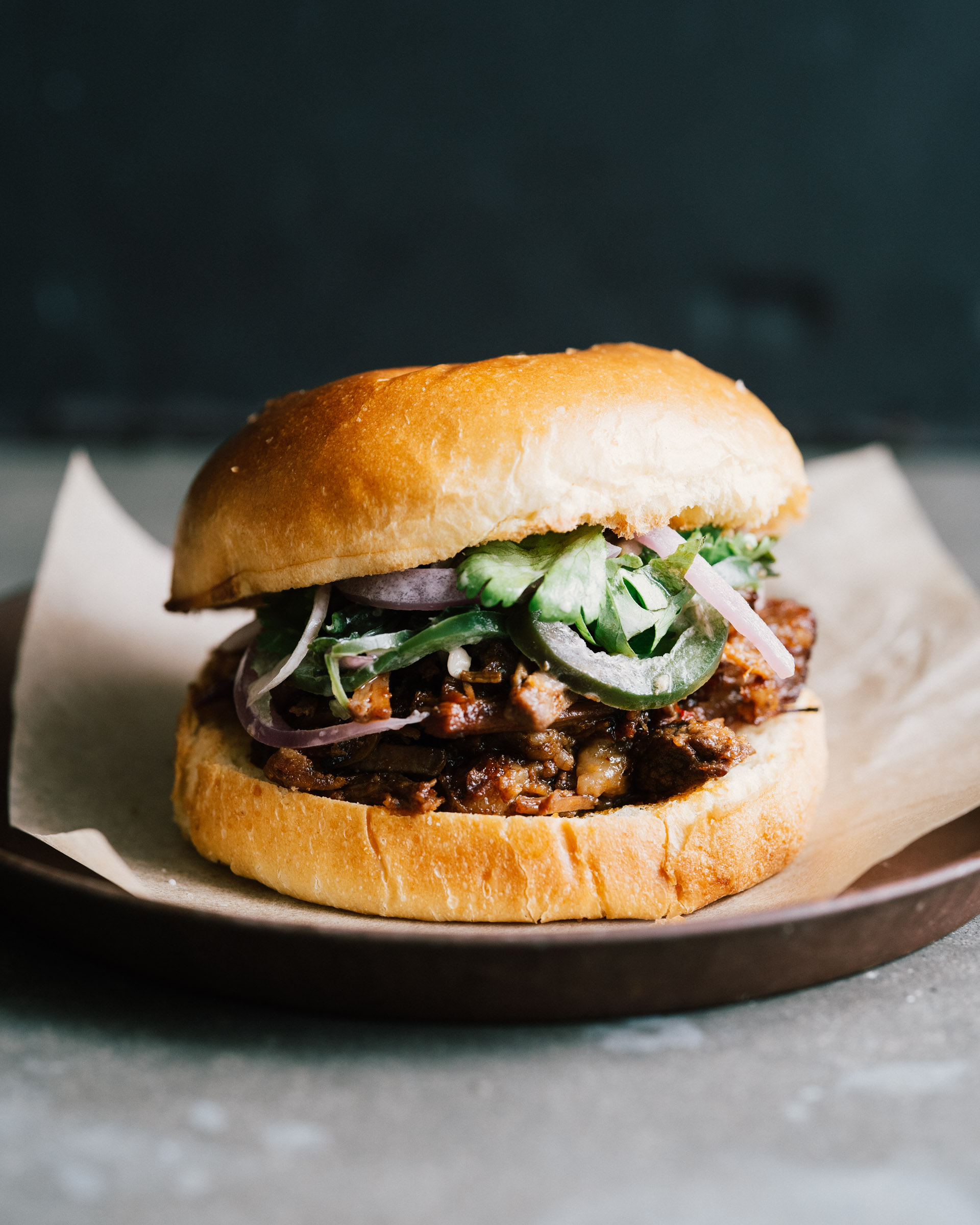 Shredded Brisket Sandwiches w/ Jalapeno Slaw