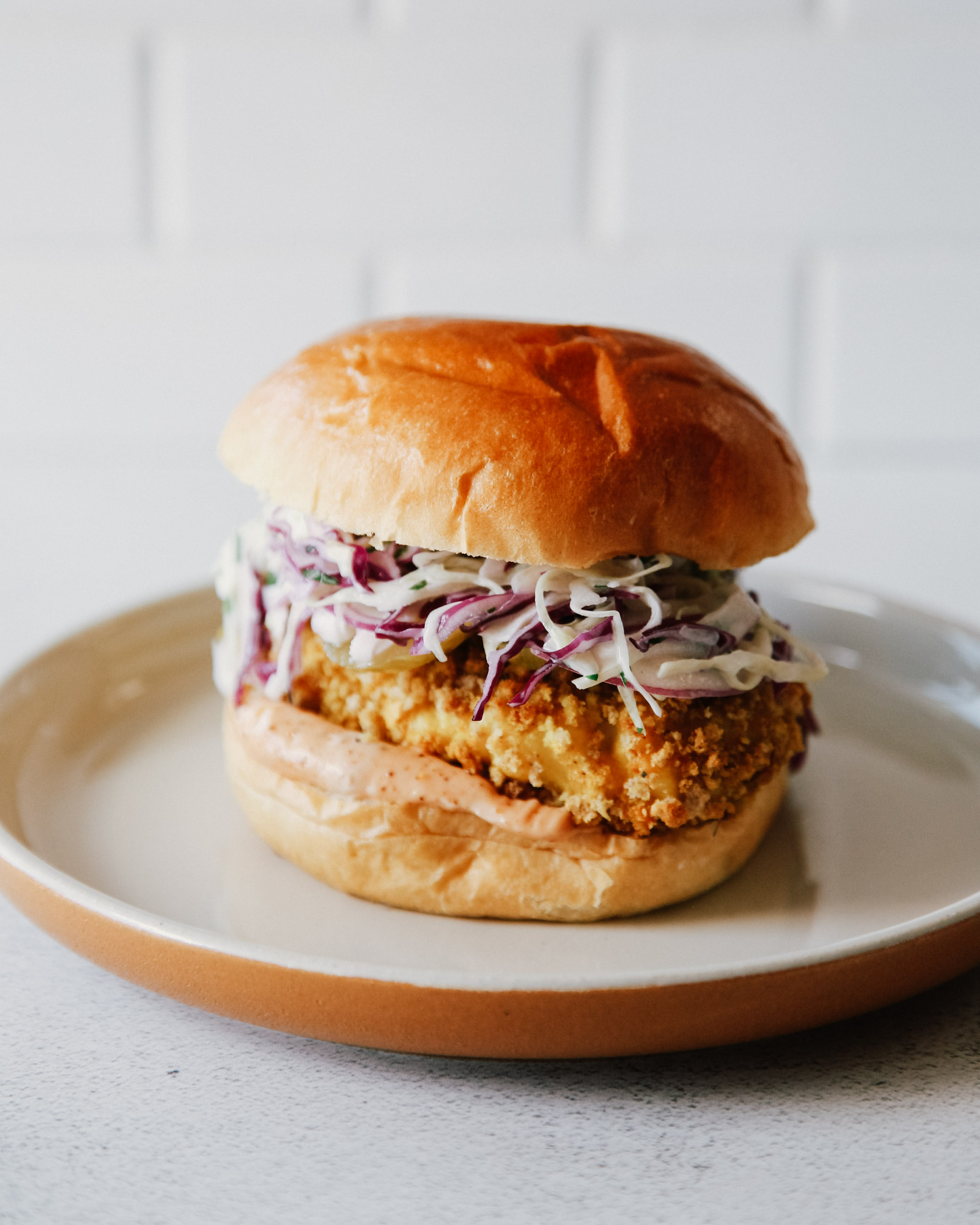 Crispy Sazon Chicken Sandwiches w/ Chipotle Aioli